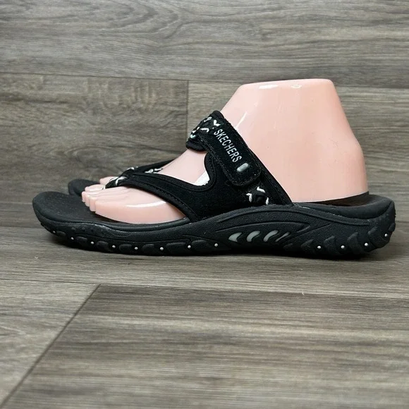 Skechers Reggae Sport Sandals Womens 9 Black Strappy Activewear Hiking Outdoor - Picture 2 of 8